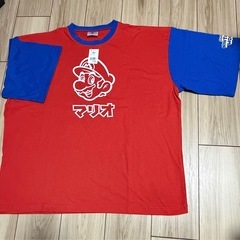 マリオ Tシャツ｜赤×青バイカラー｜未使用タグ付き｜購入価格4500円