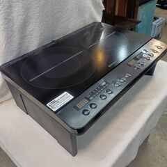 セール開催中！表示価格からさらに％OFF！（サルベージ品を除く）アイリスオーヤマ　高年式2024年　２口　IHコンロ　専用スタンド付きの画像