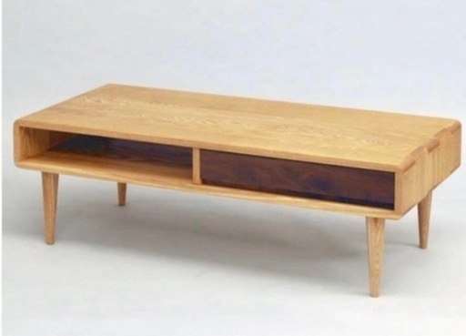 センターテーブル  タモ無垢　ウォルナット