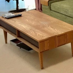 センターテーブル  タモ無垢　ウォルナットの画像