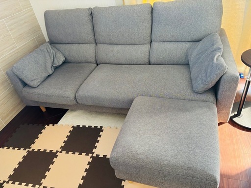 【中古】東京インテリア　ソファー&オットマンセット