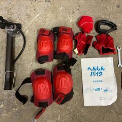 美品 へんしんバイク Henshin Bike レッド 12インチ 付属品付きの画像