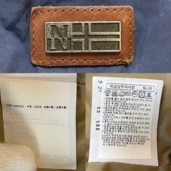 ナパピリNAPAPIJRIダウンジャケット メンズコート cort アウター 冬服 ブルゾン ジャンバー ジャンパー 紳士服blue ブルー 青 表記サイズLメンズmen’s男性用の画像