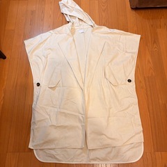 KBF 3way レイヤードコート　アイボリー　フリーサイズ　アウター　ポンチョの画像