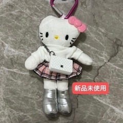 【新品未使用】キティ スタイルアップマスコット 足長 ロゴ チェ...