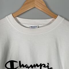 Champion チャンピオン 長袖Tシャツ コットン ホワイト メンズ XL【古着】【中古】の画像