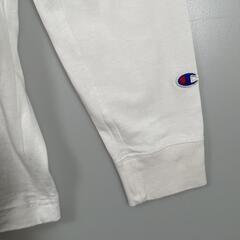 Champion チャンピオン 長袖Tシャツ コットン ホワイト メンズ XL【古着】【中古】の画像