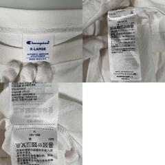 Champion チャンピオン 長袖Tシャツ コットン ホワイト メンズ XL【古着】【中古】の画像
