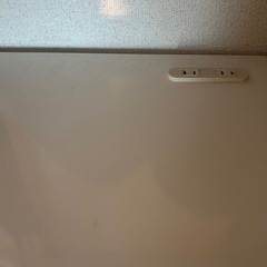 美品 3段キッチンボード 食器棚 キャビネット ホワイト&シルバーの画像