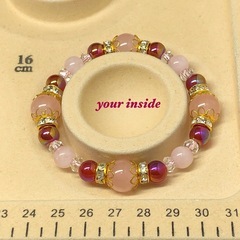 カーネリアンオーラ ローズクォーツ 天然石ブレスレットの画像