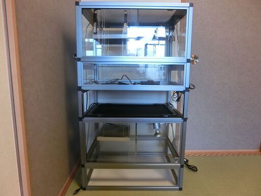 爬虫類、小動物ゲージ　２台セット＋飼育用品