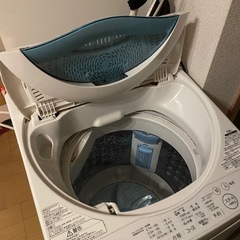 TOSHIBA 5kg AW-5G5-W 全自動洗濯機 グランホワイト [洗濯5.0kg /乾燥機能無 /上開き]  の画像