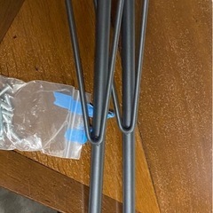 平安伸銅 WTK-1  スチールテーブル脚 黒 2本の画像