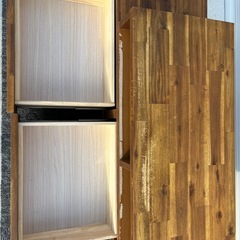 木製テレビ台 幅調整可能 テレビボード の画像