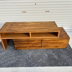 木製テレビ台 幅調整可能 テレビボード の画像