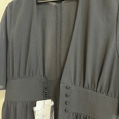 未使用 EMMEL REFINES ワンピース ブラック フリーサイズの画像