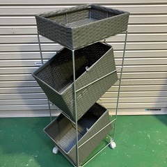 ランドリーラック バスケット ワゴンの画像