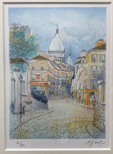 ロルフ・ラフルスキー Rolf Rafflewski リトグラフ　シテ島 ROLF 1円～ラフルスキー シテ島 RAFFLEWSKY 『夜のシテ島』lithograph