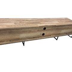 幅180　木目調　テレビ台 ローボード 天然木風 スチール脚  LOWYA  の画像