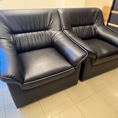 合皮 応接セット ソファー チェア 美品の画像