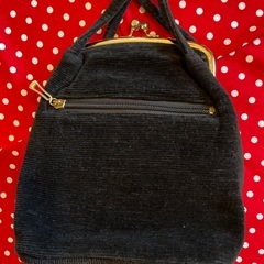 刺繍手提げガマ口バッグの画像