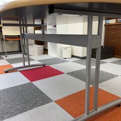 (12/14まで)会議用テーブル 幅1800×奥行900mm 楕円 NCRT-1890R メープルの画像