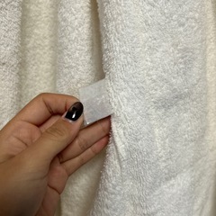 ホワイト バスローブ タオル地　大人用の画像