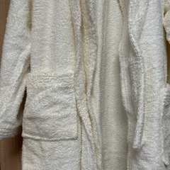 ホワイト バスローブ タオル地　大人用の画像