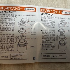 12/23まで‼︎【combi】Laku Magはじめてストロー&はじめてコップ（説明書一冊のみ）の画像