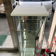 I 2512-015 不二貿易ガラスコレクションケース4段　中古　キズ汚れ有りの画像