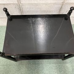 木製 2段 飾り棚 シェルフ 物置台 昭和レトロ 幅55cm×奥行36cm×高さ45cmの画像