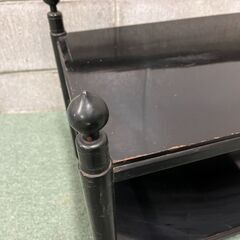 木製 2段 飾り棚 シェルフ 物置台 昭和レトロ 幅55cm×奥行36cm×高さ45cmの画像