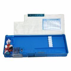 筆箱 小学生男の子、柄両面ウルトラマン 箱型 ペンケース 入学準備 鉛筆削りの画像