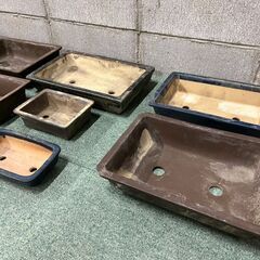 陶器製 植木鉢 10個セット 長方形 プランター の画像