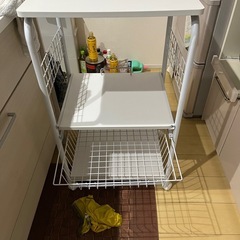 レンジラック ロータイプ 幅51.5キャスター付きの画像