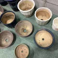 陶器製 植木鉢 12個セット サイズ 形色々 プランターの画像