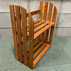 木製 2段 本棚 ブックスタンド 飾り棚 収納棚 幅41cm×奥行20cm×高さ50cmの画像
