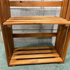 木製 2段 本棚 ブックスタンド 飾り棚 収納棚 幅41cm×奥行20cm×高さ50cmの画像