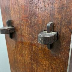 木製 7段 本棚 オープンシェルフ 楔 くさび棚 収納棚 昭和レトロ アンティーク 幅72cm×奥行23cm×高さ164cmの画像