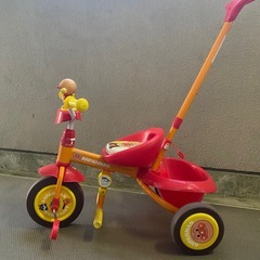 アンパンマン　手押し棒付　三輪車の画像