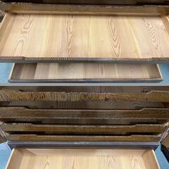 木製 和箪笥 整理箪笥 着物収納 昭和レトロ 幅120cm×奥行43cm×高さ167cm の画像
