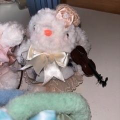 うさぎ　ぬいぐるみ　ドール　キーホルダー　フリル　レース　花の画像