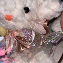 うさぎ　ぬいぐるみ　ドール　キーホルダー　フリル　レース　花の画像