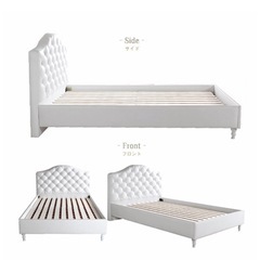 ダブルベッドフレームとマットレスの画像