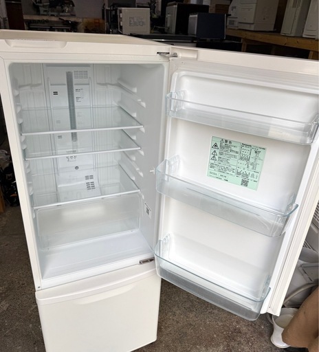 札幌市内配送可 【6ヵ月保証付き】美品 20年製 Panasonic パナソニック 168L 2ドア冷蔵庫 NR-B17CW-W 右開
