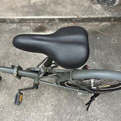 【メンテ済み￥6800】　20インチ　折りたたみ自転車　カーキ 　鹿児島市の画像