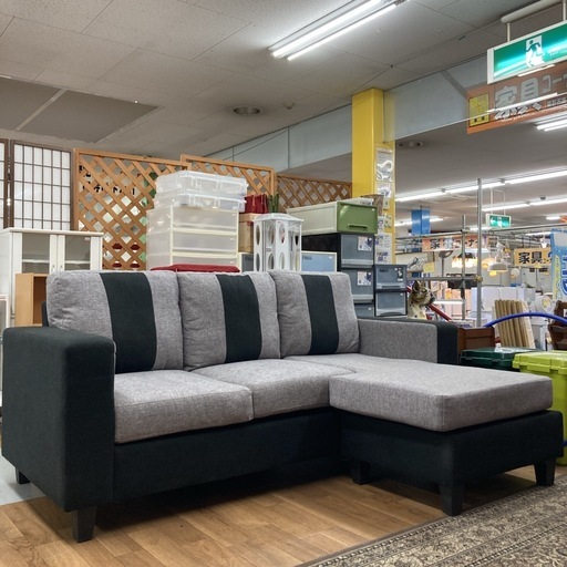 ジモティー限定価格！ S744 ⭐ Comfortable カウチソファ コーナーソファ  トリノ クッション付き USED 綺麗