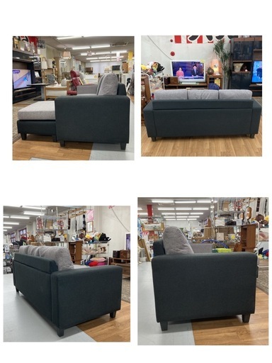 ジモティー限定価格！ S744 ⭐ Comfortable カウチソファ コーナーソファ  トリノ クッション付き USED 綺麗