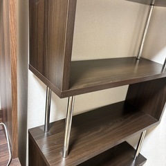 【0円】ダークブラウン棚／3段の画像