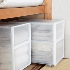 無印良品　ポリプロピレン　衣装ケース　中　2個セットの画像